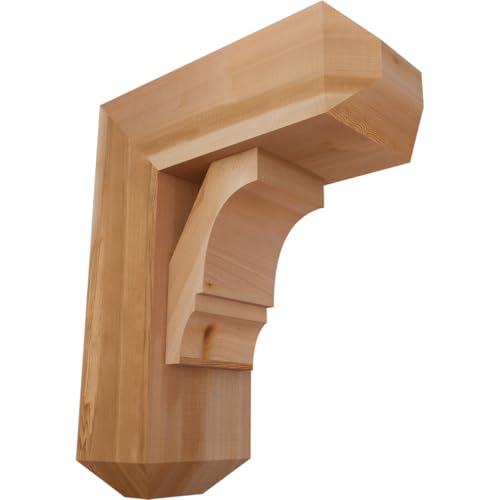 7 1/2"W x 18"D x 22"H Balboa Craftsman Smooth Bracket w/Offset Brace, Western Red Cedar