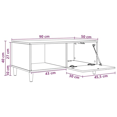 Table basse blanche salon design minimaliste et stable - 4