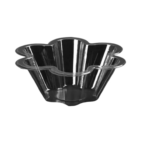 VHJAcuzig 使い捨てアイスクリームカップ ミニ前菜プレート クデザートカップ 前菜容器 使い捨てスナックボウル スプーン付き 透明 プリン フルーツア イスクリーム オフィス用 パーティー用 家庭用 (500個,六角梅鉢)