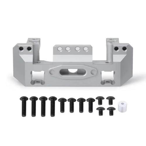 RC Car Accessories for TRX4 for Bronco 1/10 Front Bumper Mount Servo Mount Stand RC Crawler Car Upgrade Parts(Silver)