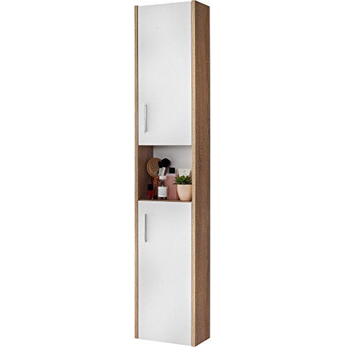 Furnline Bathroom Wall Cabinet With Plenty Of Counter Space, Jersey, White Oak Saw-Cut Bright, 30 x 155 x 19 cm Main Image Small
