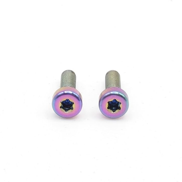 Easybikeparts Titanium Brake Lever Pivot Bolts for SRAM Code, Guide, G2, Level and Maven Brakes – Lever Pivot Hardware Replacement (Pack of 2) (Oil Slick)