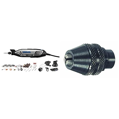 Dremel 4300-5/40 High Performance Rotary Tool Kit with LED Light- 5 Attachments & 40 Accessories & 4486 Keyless Chuck, ideal for 1/32