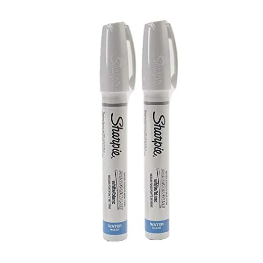 2 MARKERS: Sanford Sharpie Poster-Paint Markers White Medium Point (37206)