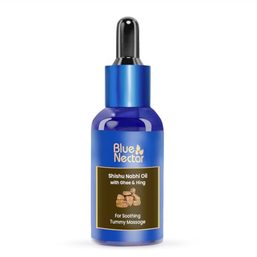 Image of Blue Nectar Baby Nabhi Oil for Colic Relief, Tummy Comfort with Hing & Ghee