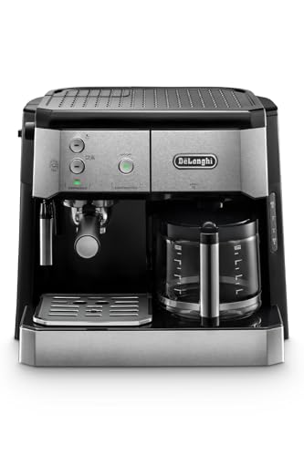 Produktfoto von De'Longhi Kombikaffeemaschine BCO 421.S – Kaffeemaschine mit Espresso-Siebträger und Filterkaffee-Funktion inkl.…