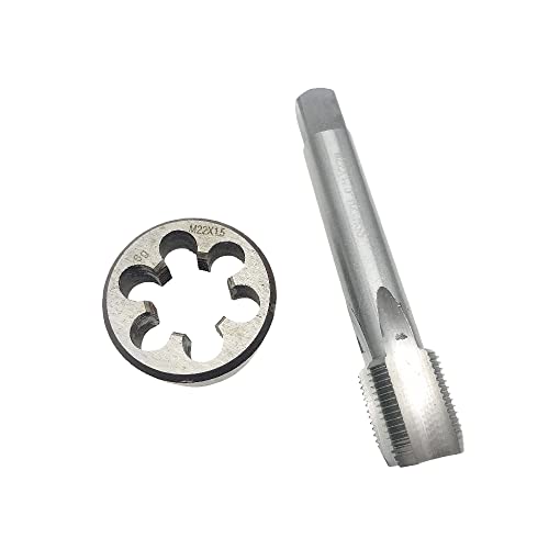 M22x1.5 Thread Tap & Die Set Right Hand, M22 x 1.5 Tap Machine Screw, M22 x 1.5 Tap and Round Die RH, M22x1.5 Straight Fluted Machine Tap Die