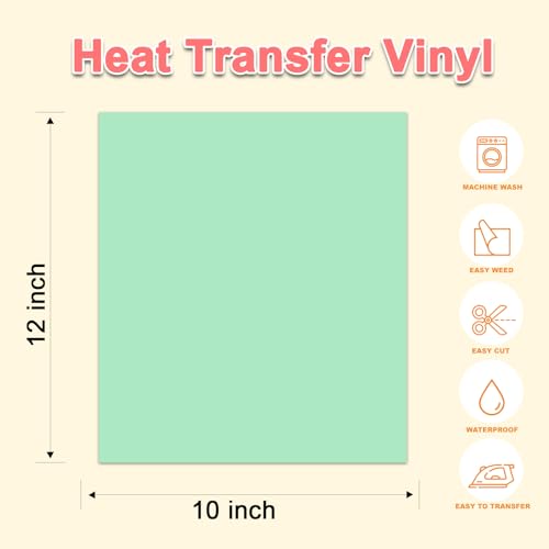 12Pcs DUEUIOE Puff Vinyl Heat Transfer 12x10Inch, Puff Vinyl Heat Transfer for Tshirts Sweatshirts Hats 3D Texture Puff Vinyl, Ideal for HTV Craft Projects, Easy to Use Puff Heat Transfer Vinyl - Image 4