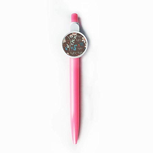 Stylo à bille rétractable fleur marron ou bleu à offrir pour la rentrée