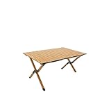 Mesa de cocina plegable para camping, 90 x 60 x 45 cm, diseño enrollable, de aluminio resistente, mesa de picnic portátil para playa, jardín y patio trasero