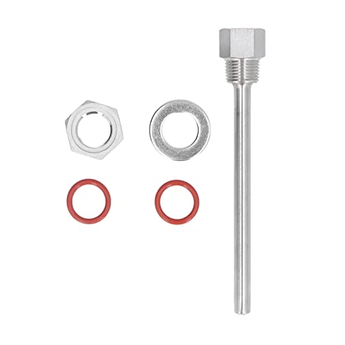 Stainless Steel Thermowell, 6.7in Length Thermowell for Temperature Sensors Fitting Accessories for Homebrew Brewing Beer Fermenter