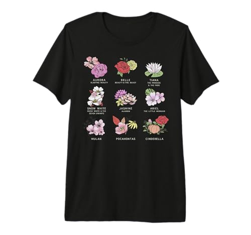 T-shirt Disney Princess Florals haut femme motif fleurs coton