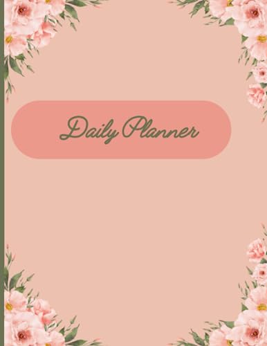 All-in-One Flowers Daily Planner Undated, Prioritized To-Do List Notebook, Appointment Organizers , Hourly Schedule, Meal Planne
