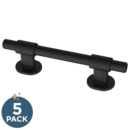 Franklin Brass Bar Adjusta-Pull Francisco (5-Pack) Adjustable Cabinet Handles 1-3/8" to 4" Hole to Hole Matte Black Kitchen Cabinet Pulls Cabinet Hardware Dresser Drawer Pulls P44364-FB-B