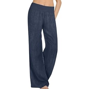 Jeans Damen Baggy High Waist Jeanshosen Wide Leg Jean Mit Gummibund Stretch Straight Damenjeans Casual Lose Denim Pants Boyfriend Freizeithose Vintage Hiphop Damenhose Elastische Taille Hosen