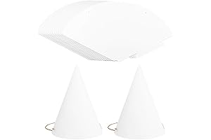 20 White Party Hats for Birthdays, DIY Crafts, and Party Favors