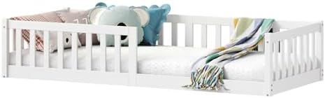IDIMEX Cama Montessoriana Infantil Branco de Madeira Gustavo Grad...