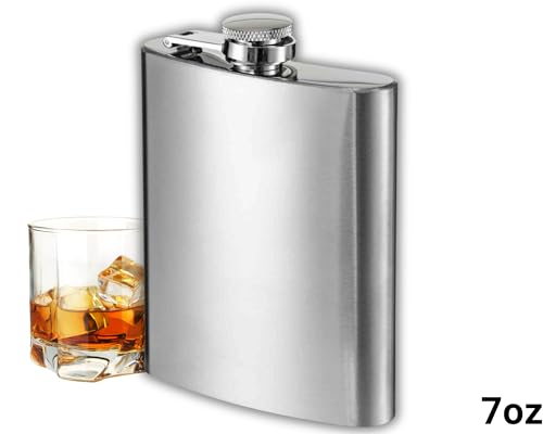 Cantil de Bolso Inox Porta Bebida Whisky Vodca 7Oz 210Ml