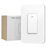 Nexete 3-Way Smart Wi-Fi Wall Light Switch Work with Amazon Alexa Google Assistant, Timing Function