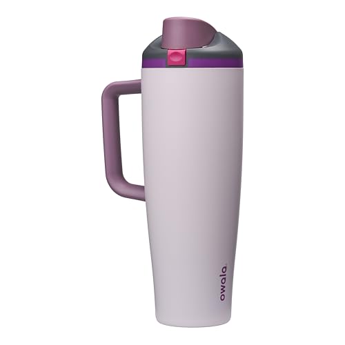 Image of Owala FreeSip Tumbler Insulated Stainless Steel Water Bottle with Built-in Straw and Side Handle, For Travel, Work, School, and Sports, BPA Free, Leak Proof, 40oz, Dreamy Field