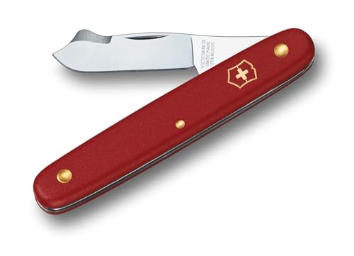 Victorinox, Greffoir combi S, Couteau Universel de Jardin, Multifonction, Léger, Swiss Made, 2 Fonctions, Lame pointued tip, rouge