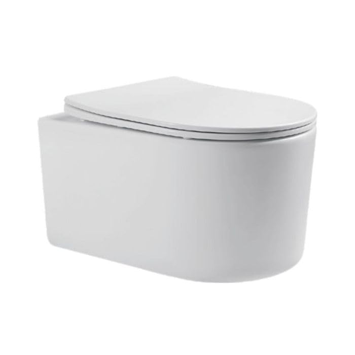 PARRYWARE Confident Range Rimless Wall Mount Water Closet/Toilet Bowl (White) | 370x490x340 mm, UF Slim Seat Cover | Western Toilet/Water Closet(EWC) for Bathroom | C890U46-image-15
