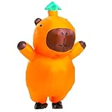 Rysotowy Inflatable Capybara Costume for Adult Inflatable Halloween Costumes Funny Animal Blow Up Costumes (Brown)