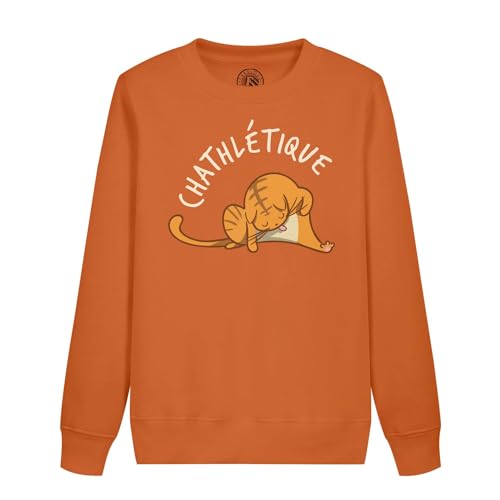 Sweatshirt enfant chat athlète anti-irritation en molleton doux et chaud
