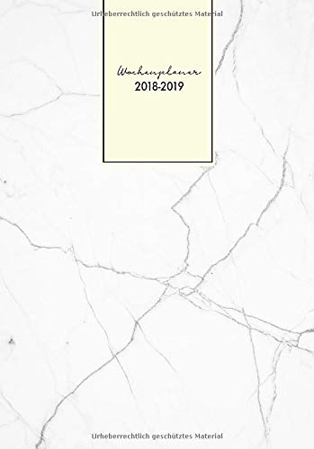 Wochenplaner 2018-2019: moderner Timer mit Marmor-Pattern Design von Juli 2018 bis August 2019, Din Wochenplaner 2018-2019: moderner Timer mit Marmor-Pattern Design von Juli 2018 bis August 2019, Din