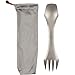 Core Element 100% TITANIUM SPORK 3-in-1 Lightweight Bushcraft Eco-friendly Durable Spoon-Fork-Knife Survival Utensil Tool for Camping, Backpacking, Travel (Pack of 1)