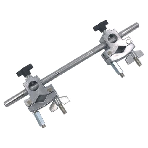 TUOREN Drum Multi Clamp Adjustable Double Drum Rack Clamp with Straight Rod, Cymbal Stand Clamp Drum Set Mounting Clamp by TUOREN - Used condition - US$22.99