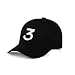 Embroider Hats Number 3 Cool Baseball Caps, Hip Hop Casquette ＆ Adjustable Sunbonnet Cotton Polo Style Low Profile Plain Caps black