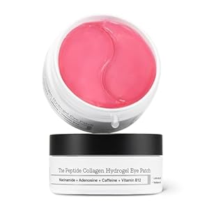 COSRX Peptide Collagen Hydrogel Eye Patch, 60 Patches, Under Eye Patches for Puffy Eyes and Dark Circles with Caffeine, Korean Skin Care