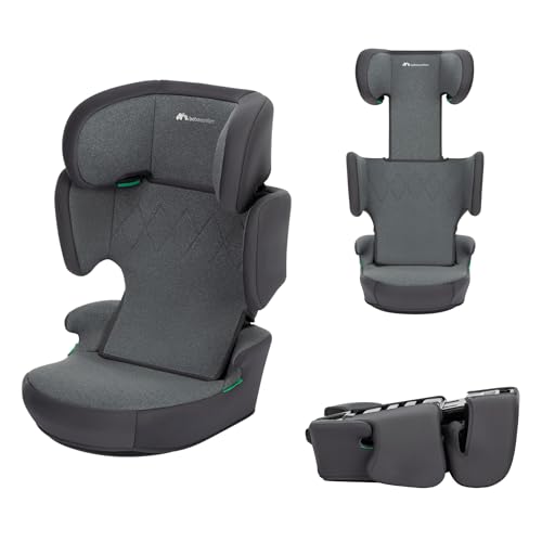 Bebeconfort RoadSafe i-Size, Seggiolino Auto 15-36 kg, 3,5-12 anni (100-150 cm), Seggiolino Auto Pieghevole e Portatile da Viaggio (3 kg), 14 Posizioni Poggiatesta, Tinted Graphite