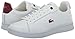 Lacoste Women's Carnaby Pro Sneaker, White/Burgundy, 5.5