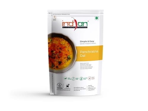 Image of Indian Kitchen Foods Instant Panchratna Dal - Freeze Dried, Gluten-Free, Ready-to-Eat Indian Vegan Meal - Pack of 3