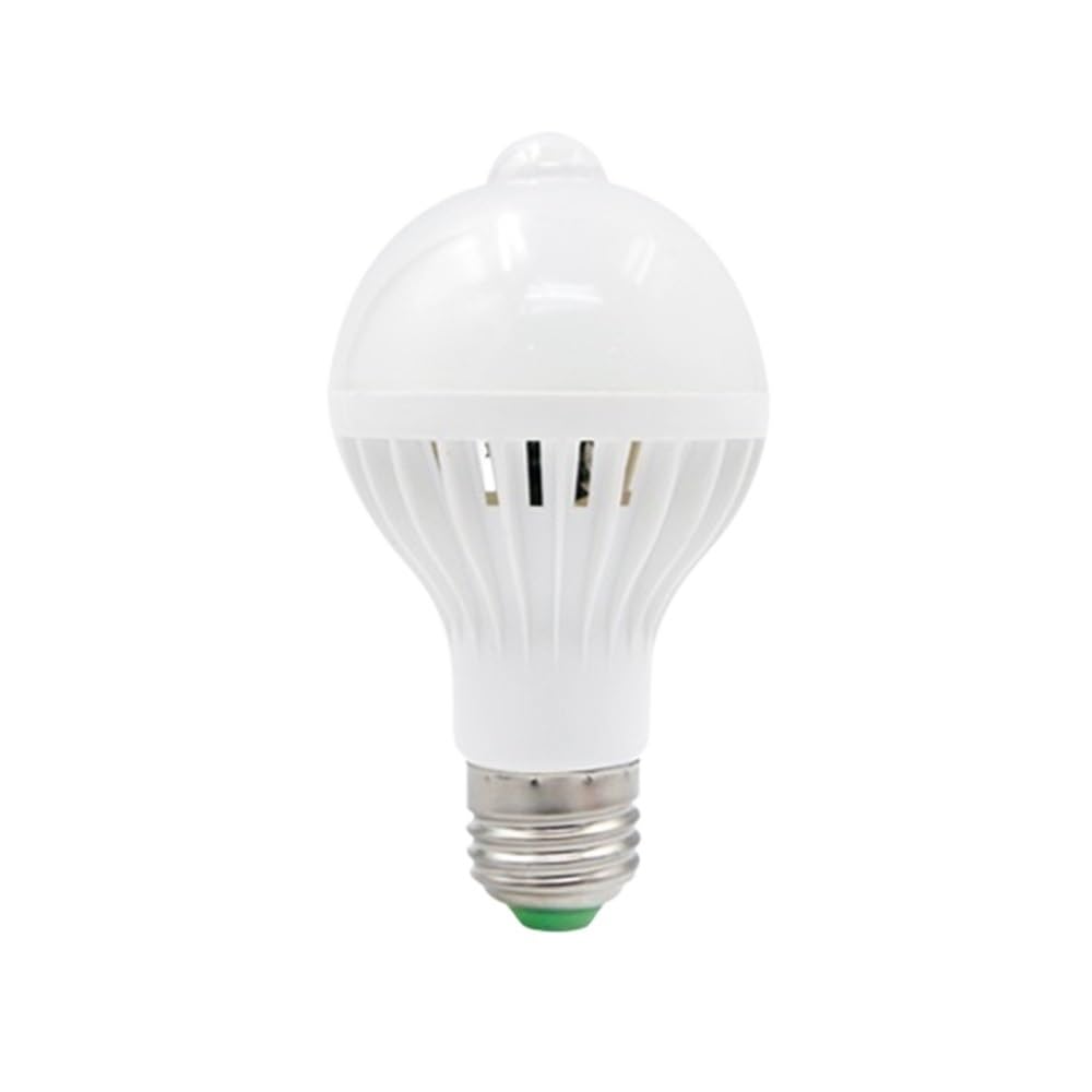 fengyan Casa bombillas, Paquete de 10, luz LED con sensor E27 AC220V bombilla nocturna escalera pasillo lámpara con sensor automático Familiar Lámpara(7W PIR Sensor)