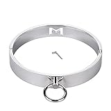 Stainless Steel Premium Bondage Collar with Key Fetish Sexy (17