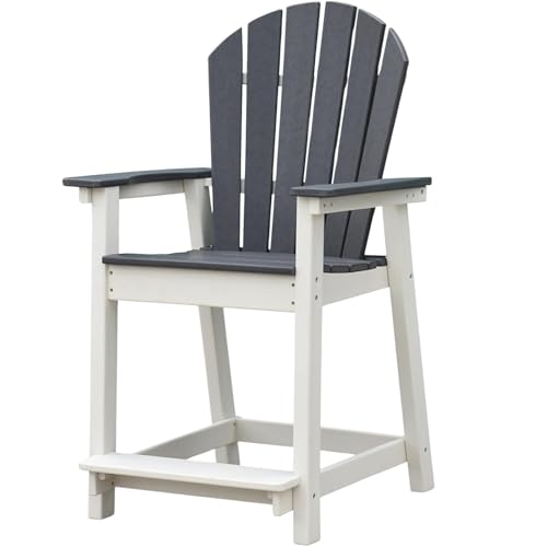OTSUN Outdoor Tall Adirondack Chair, Patio Bar Stool Chair with