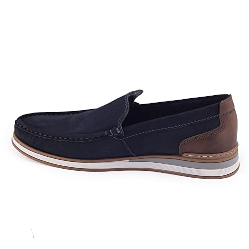 Mocassim Denim Flow Navy/Marrom-Navy-42