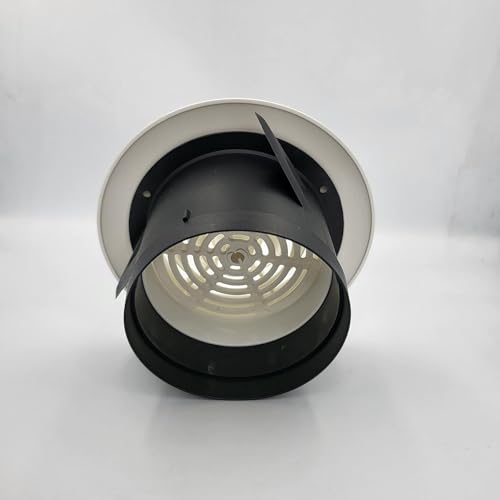 Image of Rotating Grill 4 inch /100MM Ducting Cover For Exhaust Supply Ceiling, Pipe Exhaust, Supply Valve,Vent Cover, Inline Duct Ventilation System Accessories,White (1, 4 INCH)