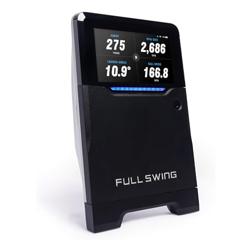 Full Swing Kit Golf Launch Monitor & Simulator Trusted by Tiger Woods | Portable Indoor/Outdoor Swing Data Analyzer | 16 Club & Ball Metrics | 5D Ai Machine Learning Radar | 4K Camera & OLED Display