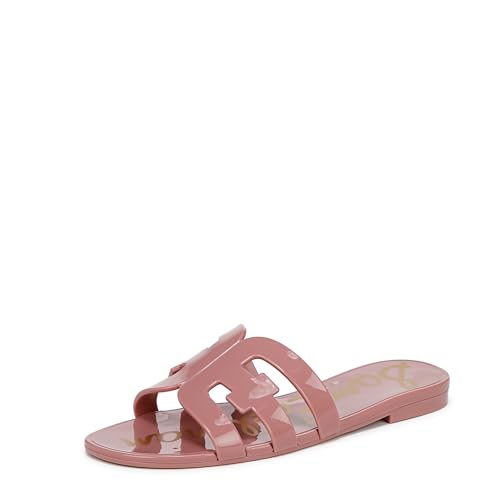 Sam Edelman Women's Bay Jelly Flat Sandal, Pink Lily, 6