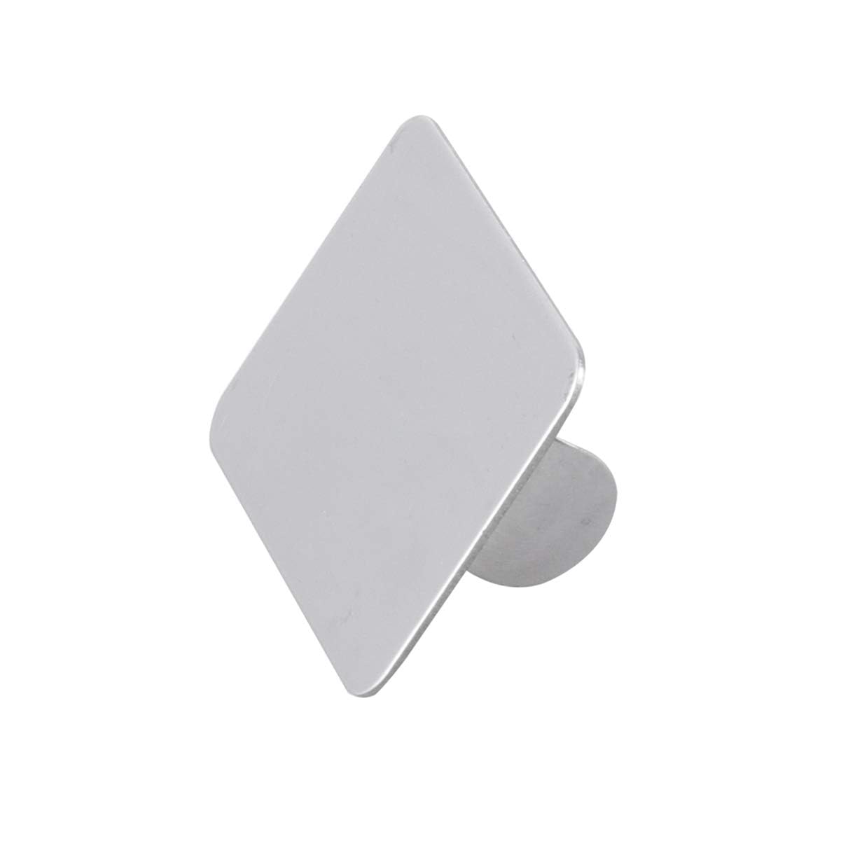 2 piezas de paleta cuadrada de acero inoxidable, mini anillo, paleta de maquillaje, herramientas de pintura de desenfoque de uñas, arte de uñas, se puede utilizar para sombra de ojos, mezcla de