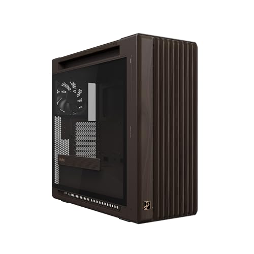 Image of ASUS ProArt PA602 Wood Edition Retro Brown E-ATX Mid-Tower Case with Tempered Glass, 440 mm GPU Support, 420 mm Radiator & 3 Pre-Installed Fans