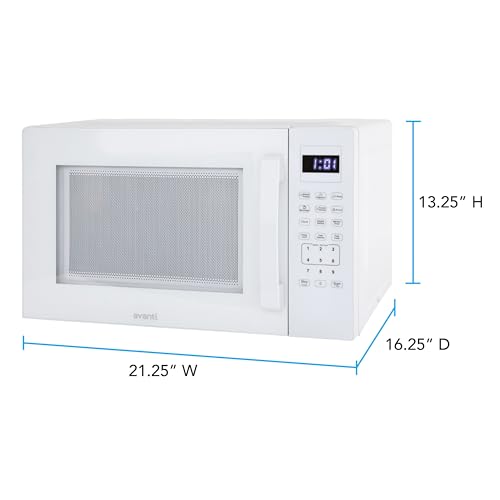 Avanti Microwave Oven 1000-Watts Countertop Compact with 9 Pre-Set Cooking Settings, Speed Defrost & By Weight, Electronic Control Panel and Glass Turntable, 1.5-Cu.Ft., White by Avanti - Image 7