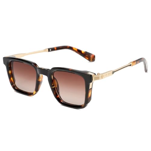 Lunettes de soleil carrées à rivets MUTYNE tendance pour homme et femme look rétro