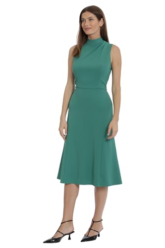 Image of Maggy London Women's Maggy London Women's Dresses High Neck Empire Waist Midi Dress Career Workwear