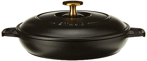 Staub Cast Iron 7.9-Inch Round Covered Baking Dish - Matte Black, Made In France #TOP1