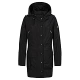 Knuffelwuff Damen Übergangsjacke - Leichte wasserdichte Jacke Lexington Größe: M / 38 Schwarz - Atmungsaktive Regenjacke mit extra vielen Taschen für Outdoor, Wandern, Reisen, Gassi gehen